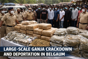 ganja crackdown and deportation in belgaum